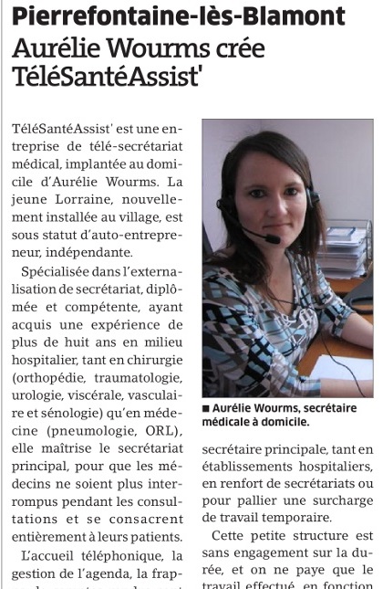 Article Est Républicain TéléSantéAssit'