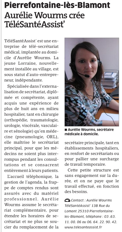 Est-Républicain-Aurélie-Wourms-TéléSantéAssist'